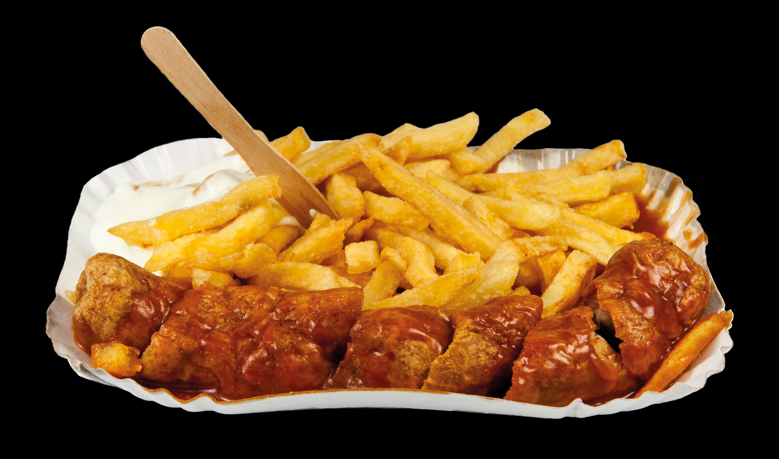 Currywurst mit Pommes Frites
